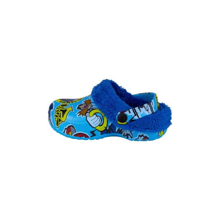 Zapatillas De Casa Zueco Borreguillo Sonic Azul 1