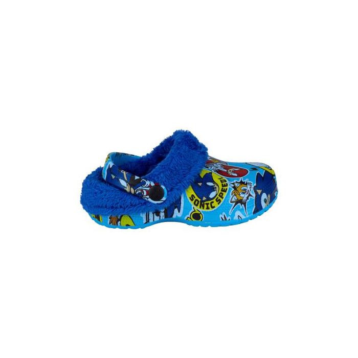 Zapatillas De Casa Zueco Borreguillo Sonic Azul 2
