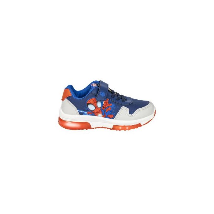 Deportiva Suela Pvc Con Luces Spidey Azul Oscuro