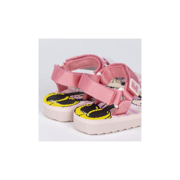 Sandalias Casual Velcro Minnie Rosa 31 4