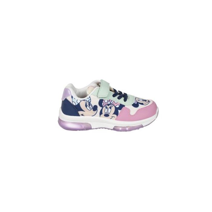 Deportiva Suela Pvc Con Luces Minnie Rosa