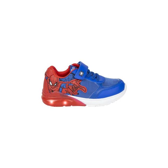 Deportiva Suela Tpr Con Luces Spiderman Azul Oscuro