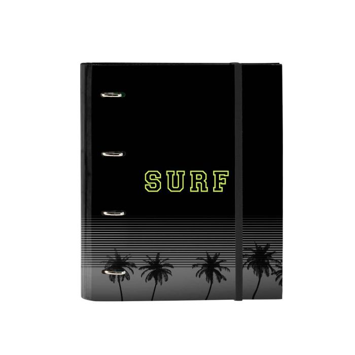 Carpeta de anillas Safta Surf A4 Negro (27 x 32 x 3.5 cm)