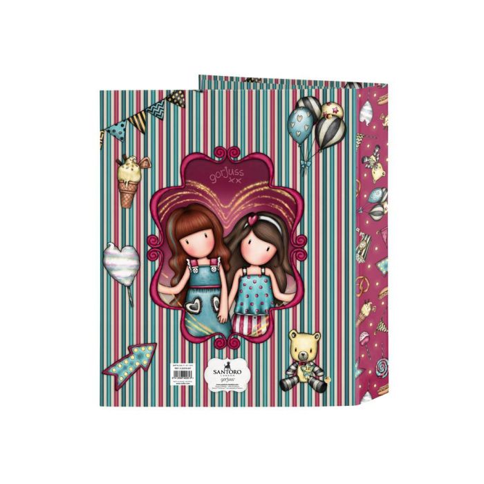 Carpeta Carton Folio 4 Anillas Safta Lomo Ancho Gorjuss Fairground 270x60X330 mm 1