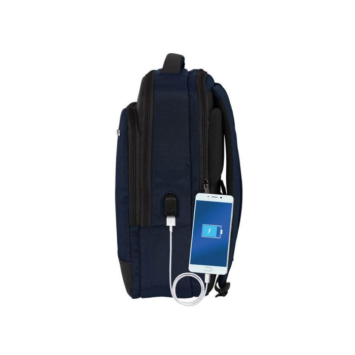 Mochila para Portátil y Tablet con Salida USB Safta Business Azul oscuro (29 x 44 x 15 cm) 2