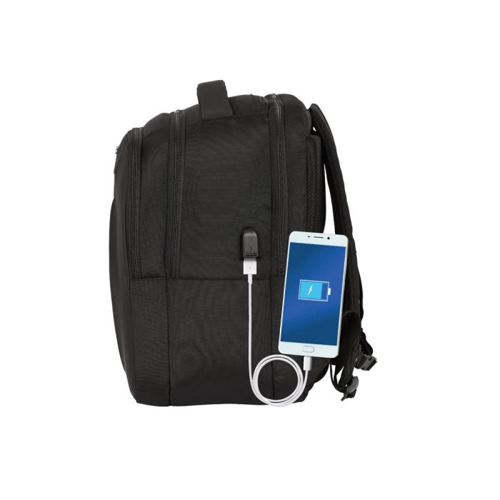 Mochila para Portátil y Tablet con Salida USB Safta Business Negro (31 x 45 x 23 cm) 2