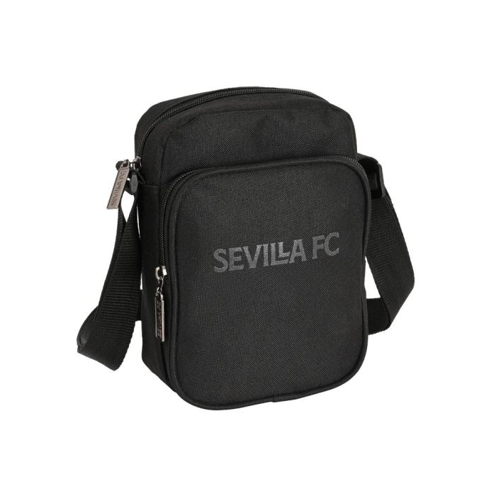 Bolso Bandolera Sevilla Fútbol Club Teen 16 x 22 x 6 cm Negro