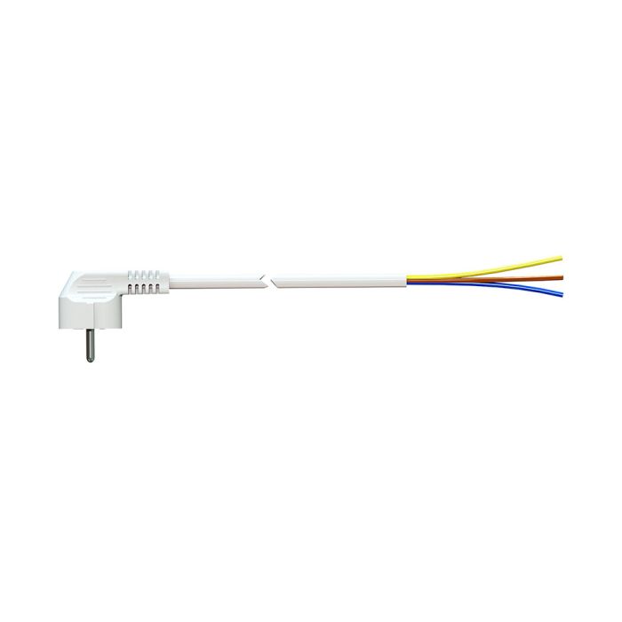 Cable con clavija tipo f 3m 3x1.5mm 4,8mm 16a 250v t/tl blanco. solera 7000/3.