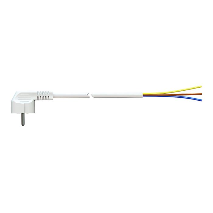 Cable con clavija schuko 5m 3x1,5mm 4,8mm 16a 250v t/tl blanco. solera 7000/5.