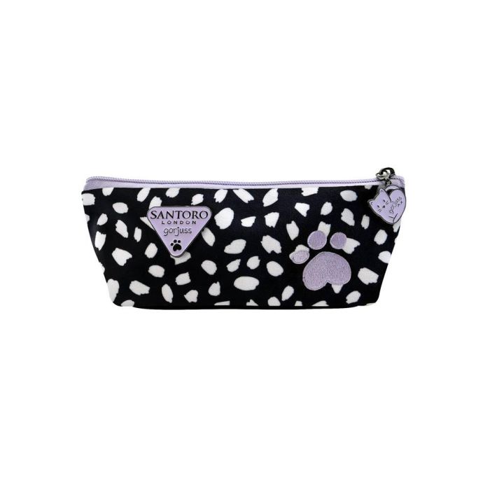 Estuche Escolar Gorjuss Smitten kitten Negro Blanco (22.3 x 8.8 x 5.7 cm) 1