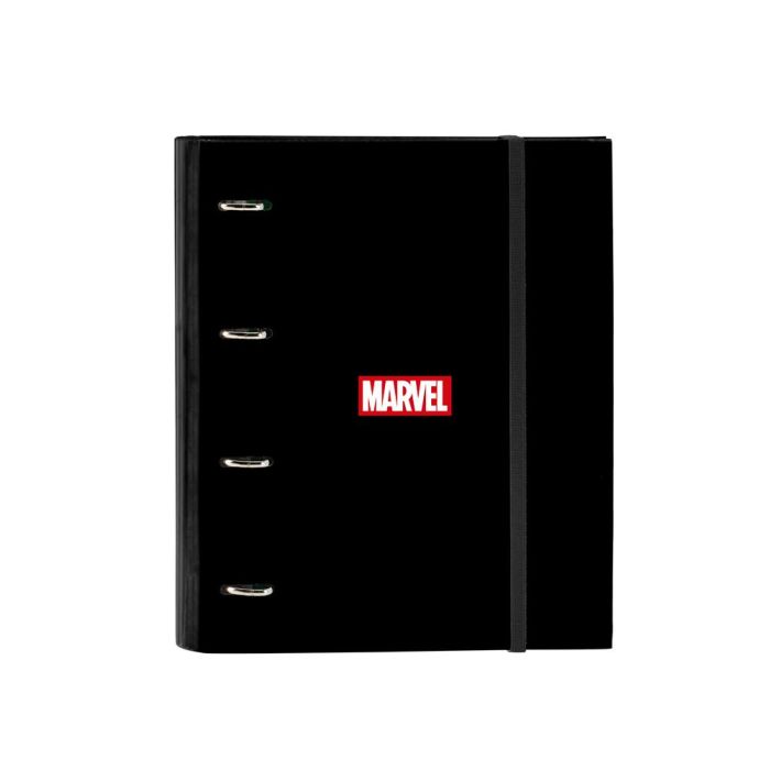 Carpeta de anillas Marvel Negro (27 x 32 x 3.5 cm)