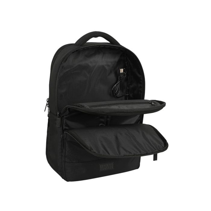 Mochila para Portátil y Tablet con Salida USB Capitán América Negro 5