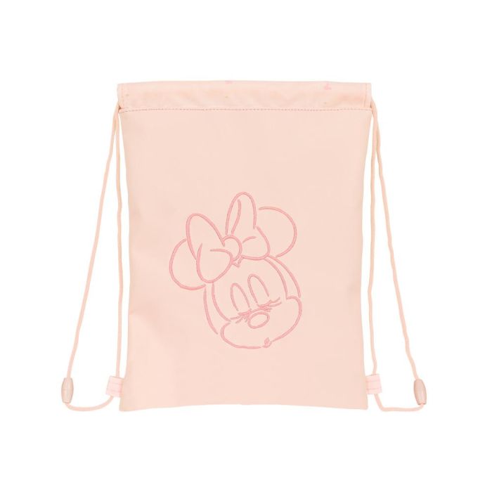 Bolsa Mochila con Cuerdas Minnie Mouse Rosa (26 x 34 x 1 cm)