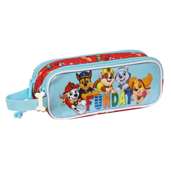 Portatodo Doble The Paw Patrol Funday Rojo Azul claro (21 x 8 x 6 cm)