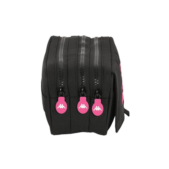 Bolso Escolar Portatodo Safta Triple Cremallera Kappa Black And Pink 100x215X80 mm 2