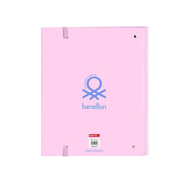 Carpeta de anillas Benetton Pink Rosa (27 x 32 x 3.5 cm) 1