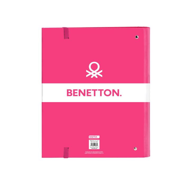 Carpeta de anillas Benetton Raspberry Fucsia (27 x 32 x 3.5 cm) 1