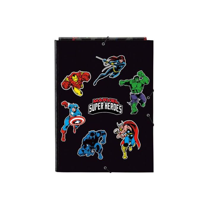 Carpeta Clasificadora The Avengers Super heroes Negro A4