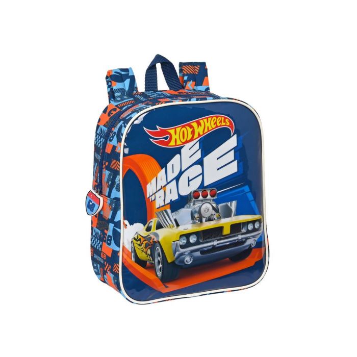 Mochila Infantil Hot Wheels Speed club Naranja Azul marino (22 x 27 x 10 cm)