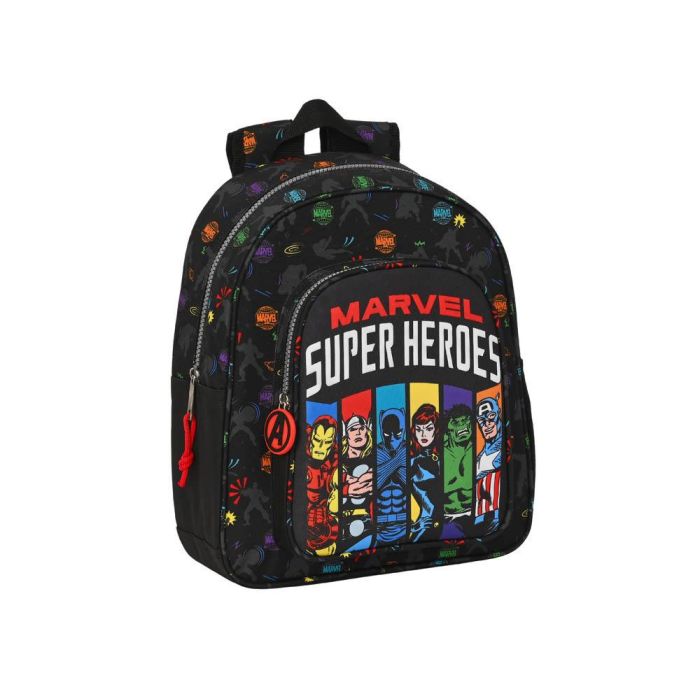 Mochila Infantil The Avengers Super heroes Negro (27 x 33 x 10 cm)