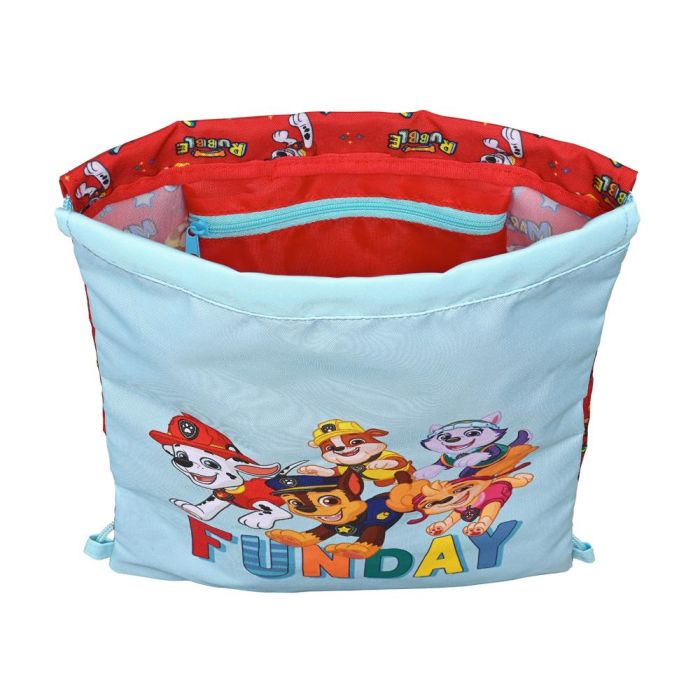 Bolsa Mochila con Cuerdas The Paw Patrol Funday Rojo Azul claro (26 x 34 x 1 cm) 3