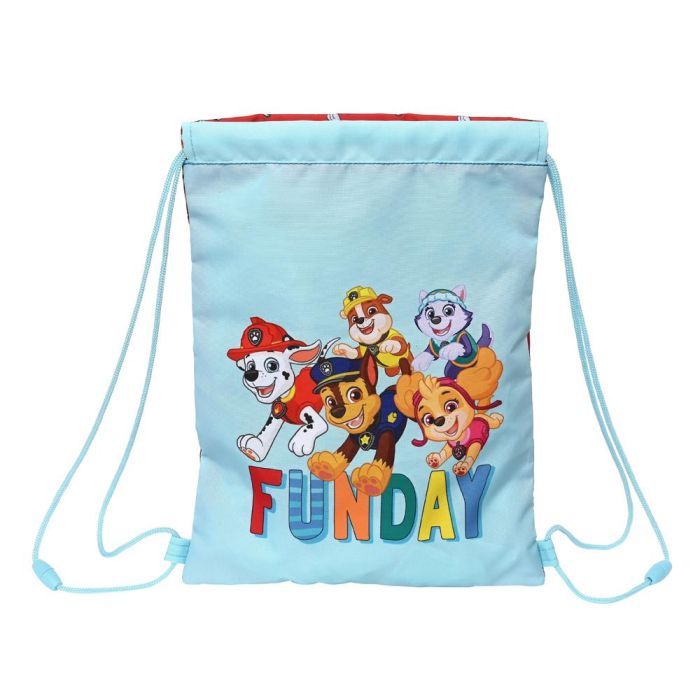 Bolsa Mochila con Cuerdas The Paw Patrol Funday Rojo Azul claro (26 x 34 x 1 cm)