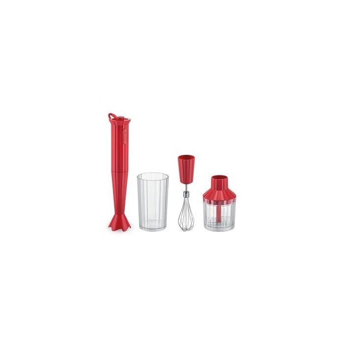 Alessi MDL10S R PLISSE Batidora de Mano Roja con Accesorios
