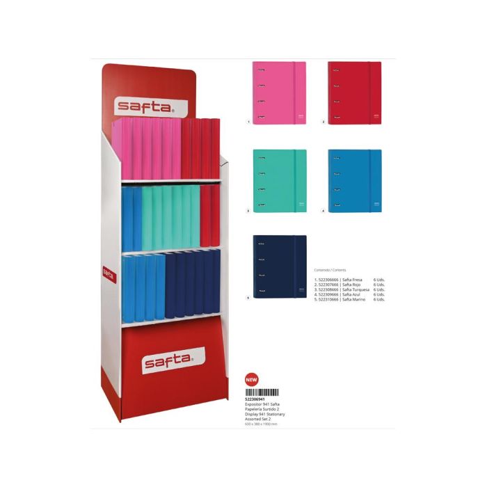 Expositor Safta Papeleria Surtido Stationery 1900x600X380 mm 1