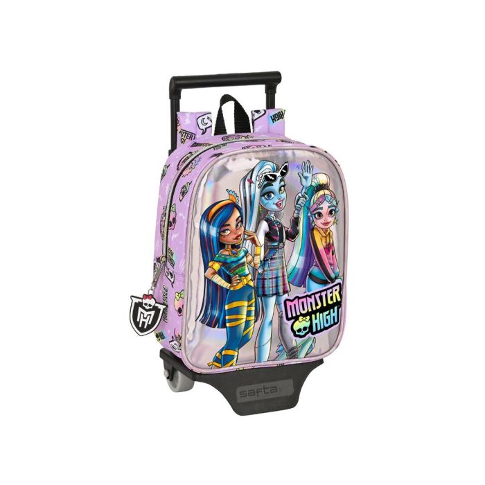 Mochila Escolar con Ruedas Monster High Best boos Lila 22 x 27 x 10 cm