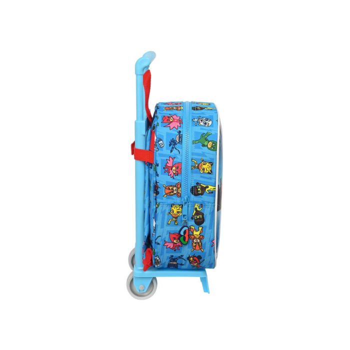 Mochila Escolar con Ruedas PJ Masks Azul 22 x 27 x 10 cm 2