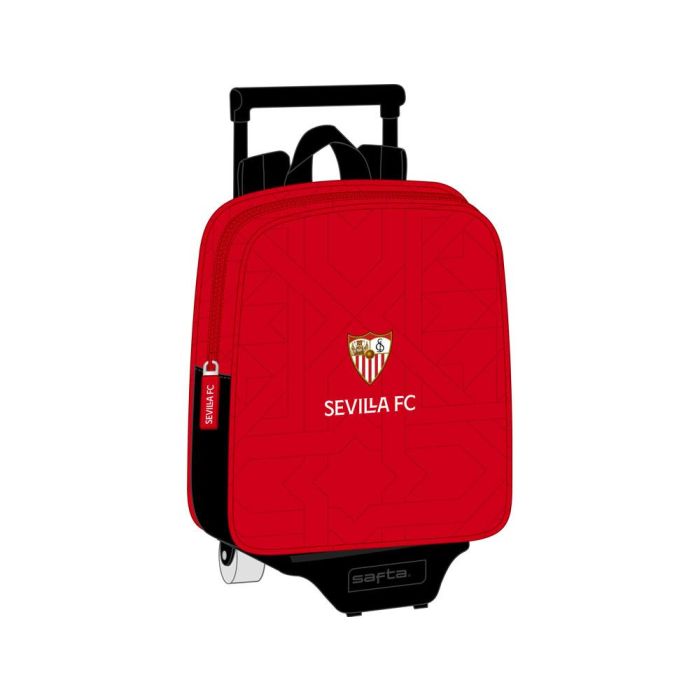 Mochila Escolar con Ruedas Sevilla Fútbol Club Negro Rojo 22 x 27 x 10 cm