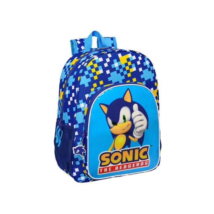 Mochila Escolar Sonic Speed 33 x 42 x 14 cm Azul 14 L