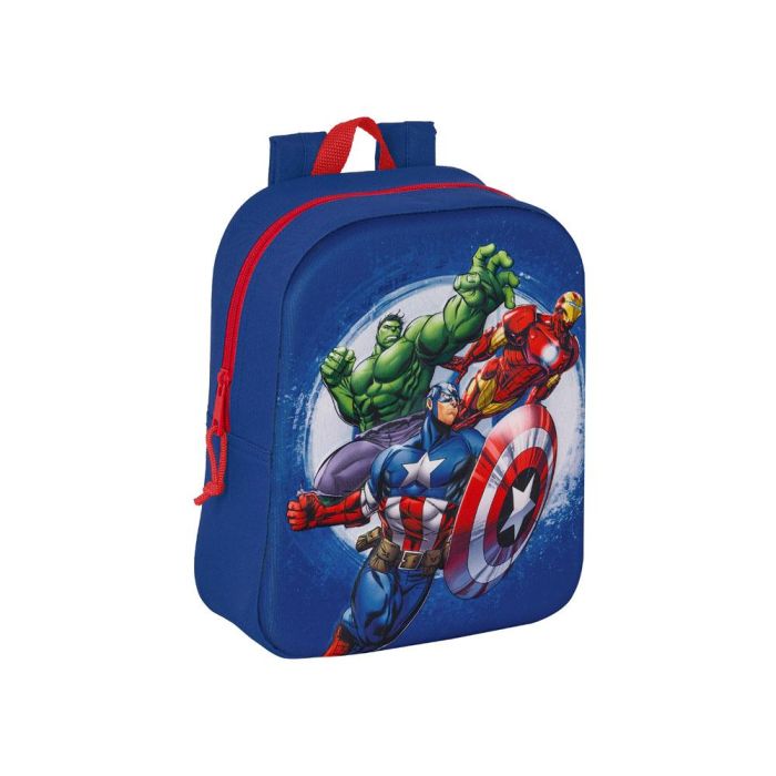 Mochila Escolar The Avengers 3D Azul marino 22 x 27 x 10 cm