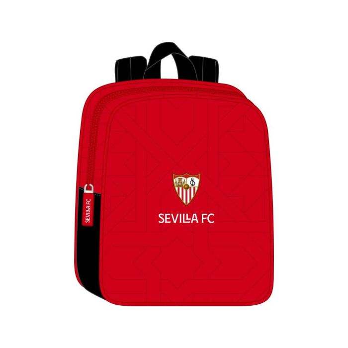 Mochila Escolar Sevilla Fútbol Club Negro Rojo 22 x 27 x 10 cm