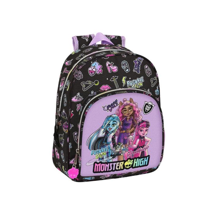 Mochila Escolar Monster High Creep Negro 28 x 34 x 10 cm