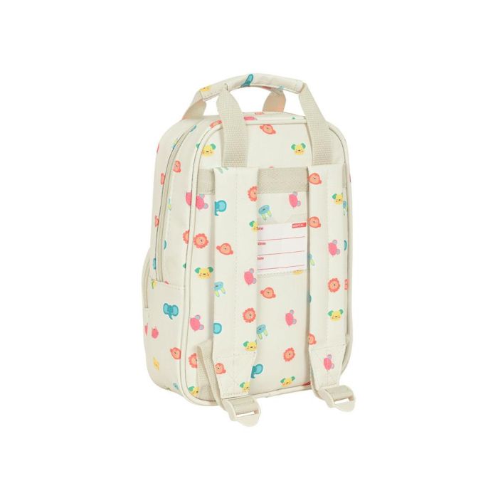 Mochila Infantil Safta Cabecitas Crema 20 x 28 x 8 cm 1