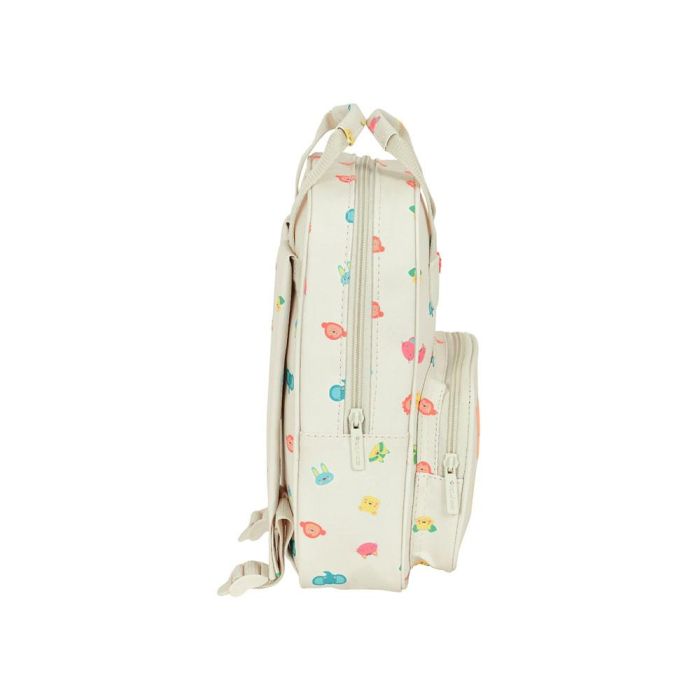 Mochila Infantil Safta Cabecitas Crema 20 x 28 x 8 cm 2