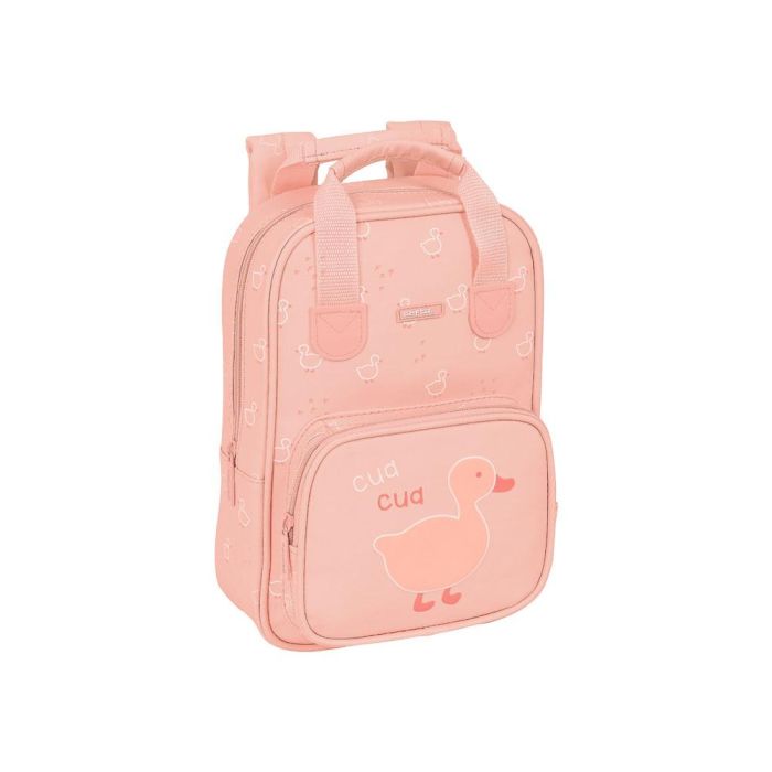 Mochila Escolar Safta Patito 20 x 28 x 8 cm Rosa