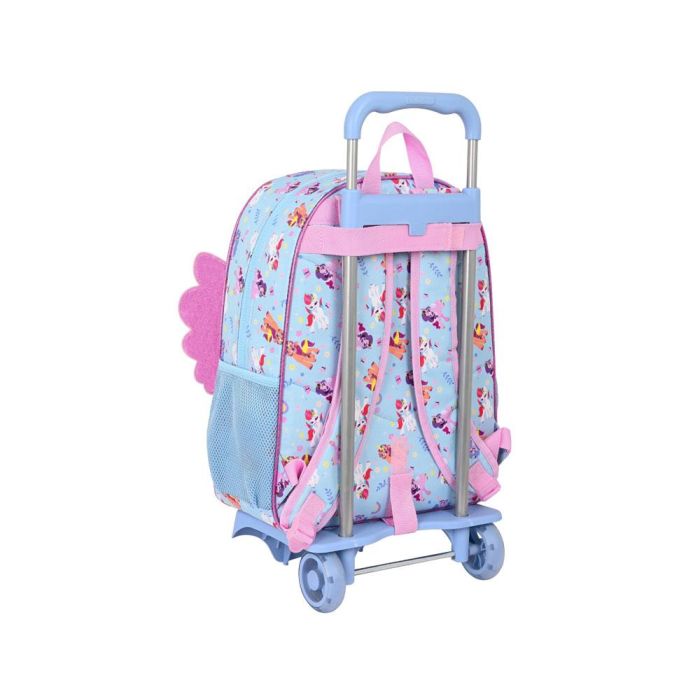 Mochila Escolar con Ruedas My Little Pony Wild & free Azul Rosa 33 x 42 x 14 cm 1