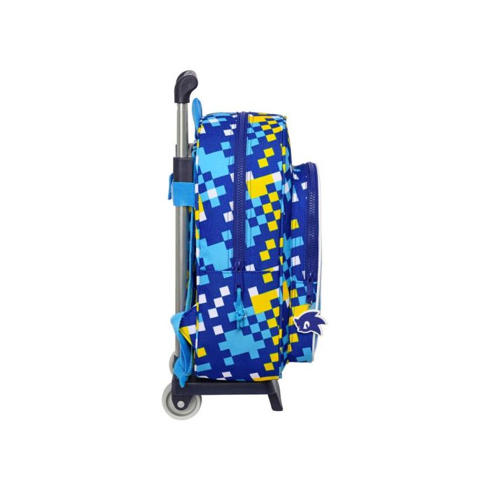 Mochila Escolar con Ruedas Sonic Speed 26 x 34 x 11 cm Azul 2