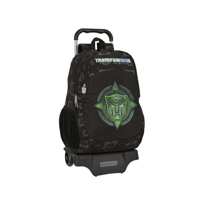 Mochila Escolar con Ruedas Transformers Negro 32 x 44 x 16 cm