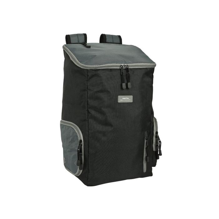 Mochila multisports para portatil 13,3" safta "black-grey" 28x50x22cm