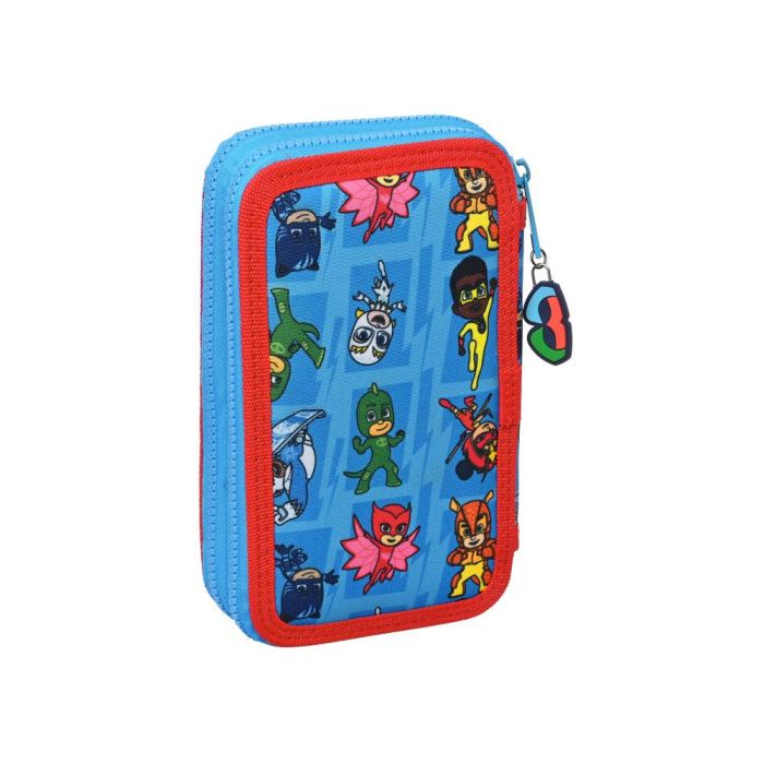 Plumier Doble PJ Masks Azul 12.5 x 19.5 x 4 cm (28 piezas) 3