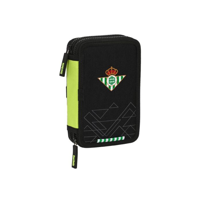 Plumier Doble Real Betis Balompié Negro Lima 12.5 x 19.5 x 4 cm (28 piezas)