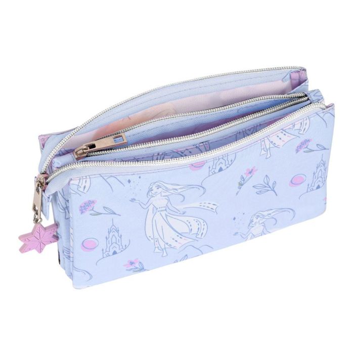 Portatodo Triple Frozen Believe Lila 22 x 12 x 3 cm 1