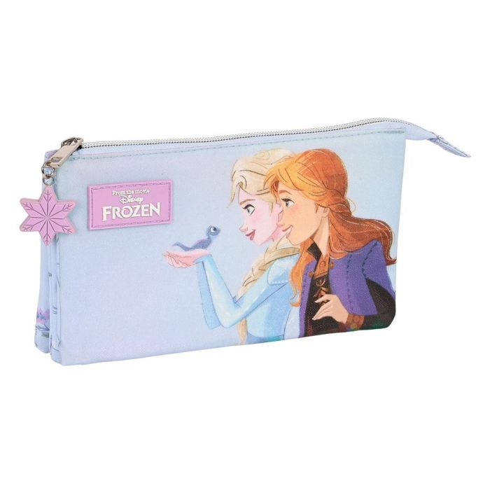 Portatodo Triple Frozen Believe Lila 22 x 12 x 3 cm