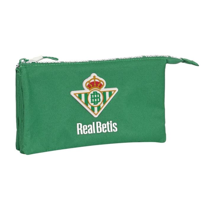 Portatodo triple reciclado real betis balompie 22x12x3cm