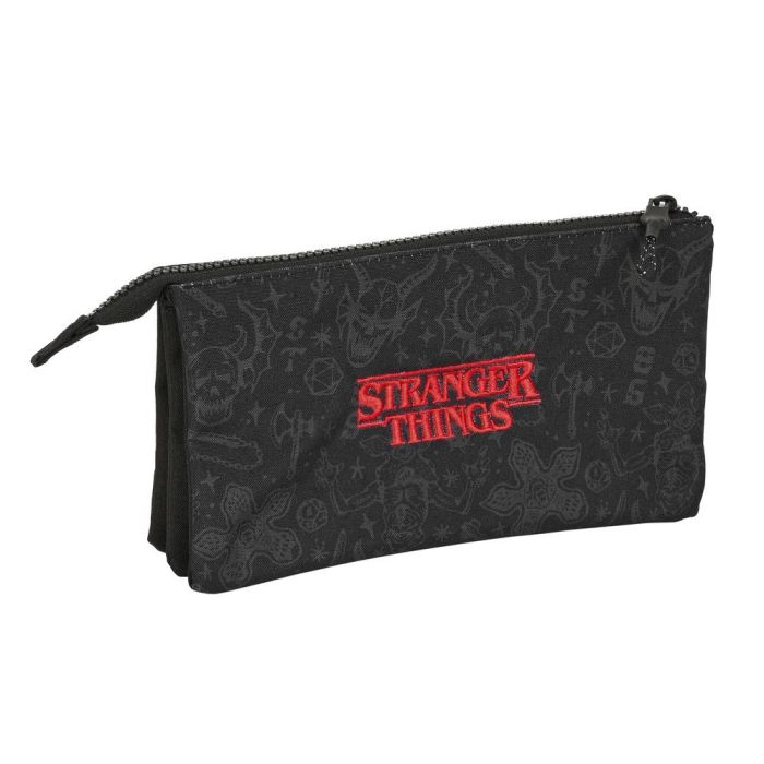 Bolso Escolar Portatodo Safta Triple Stranger Things 120x220X30 mm 2