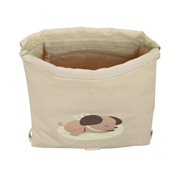 Bolsa Mochila con Cuerdas Safta Puppy Beige 1