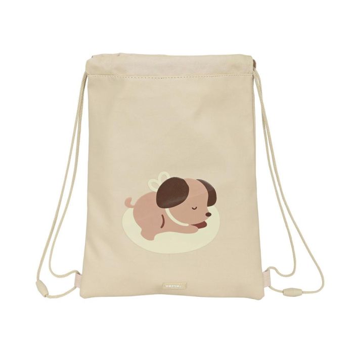 Bolsa Mochila con Cuerdas Safta Puppy Beige